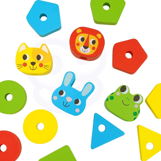Piramidă Montessori cu animăluțe Woopie Green