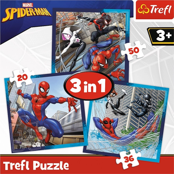 Puzzle 3 în 1 Spider-Man Prieteni Arachinoizi