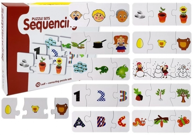 Puzzle educative cu 10 conexiuni pentru învățare