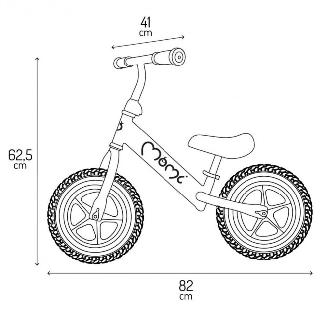 Bicicletă fără pedale MoMi Fleet verde