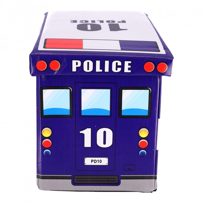 Container pentru jucării cu puf - Mașină de poliție