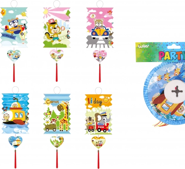 Lampion cilindru 16 cm motiv pentru copii