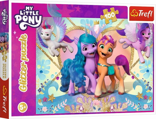 puzzle sclipitoare My Little Pony 100 piese