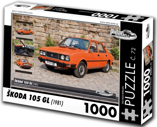 Puzzle retro mașini Škoda 105 GL 1981 1000 piese