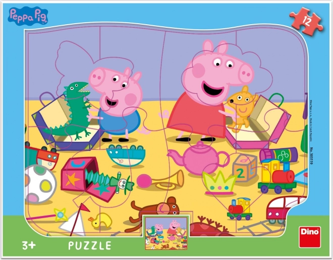 Puzzle Peppa Pig forme 12 piese