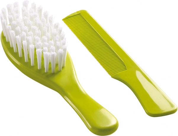 Set perie și pieptene pentru păr, Verde
