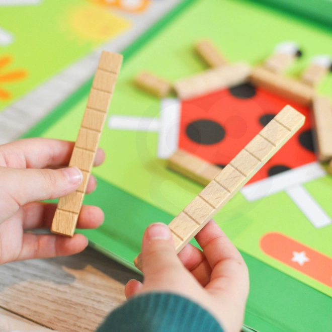 Joc de puzzle logic cu blocuri magnetice Tooky Toy