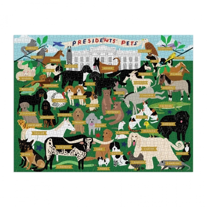 puzzle animalele domestice ale președinților 2000 piese