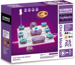 Set de circuite electronice Electron Block – set educațional cu 25 de module