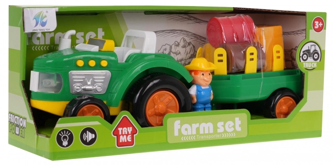 Set tractor cu fermier și accesorii