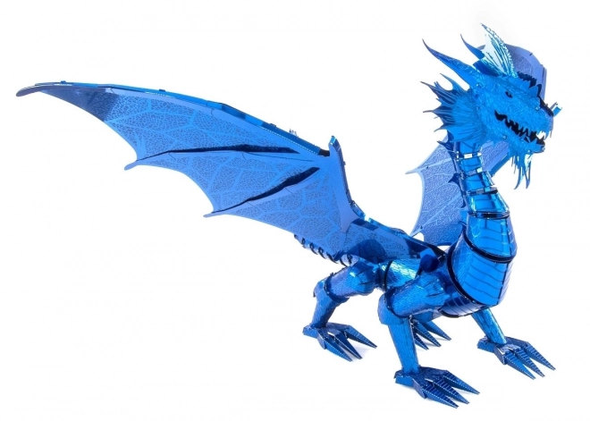 Puzzle 3D Metal Earth Dragon Albastru
