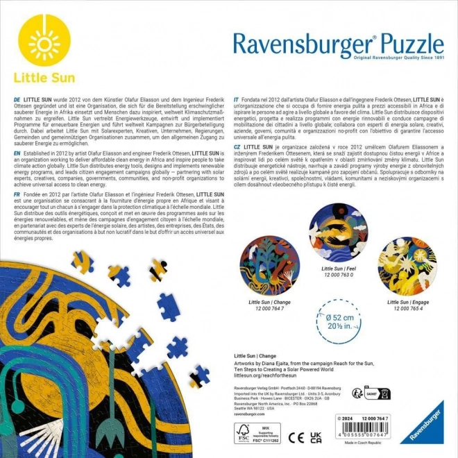 Puzzle rotund RAVENSBURGER Little Sun - O schimbare în bine