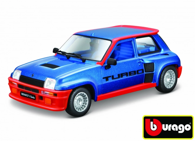 mașinuță metalică Renault 5 Turbo albastră la scară 1:24 Bburago