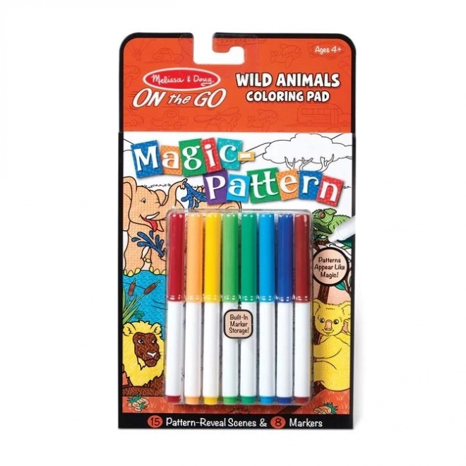 Cartea magică de colorat Melissa and Doug animale sălbatice