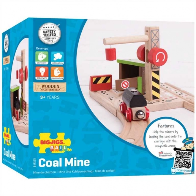 Mina de cărbune cu macara Bigjigs Rail