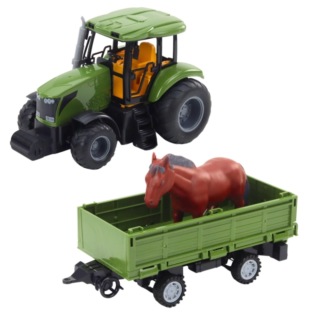 Baza Tractor cu Remorcă și Cal la Telecomandă