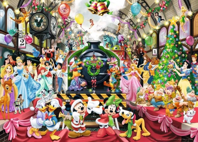 Puzzle Ravensburger Crăciun Disney: Toți La Bord 1000 Piese