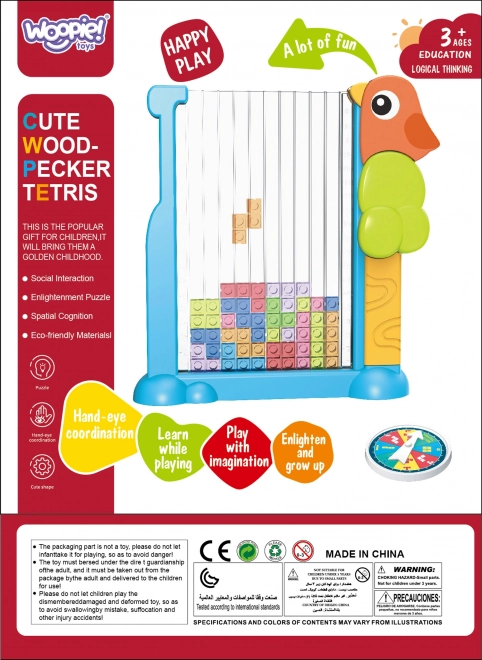WOOPIE Joc educativ Tetris Cuburi Colorate
