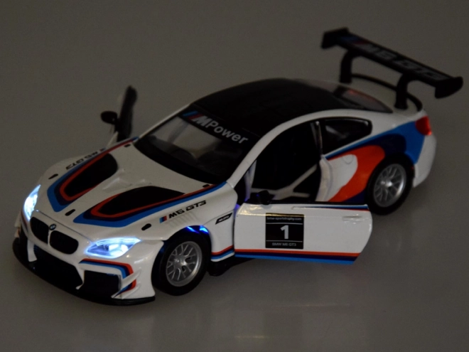 Mașină metalică BMW M6 GT3 sport în miniatură scară 1:32