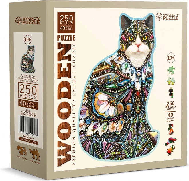 Puzzle din lemn Pisică Decorativă 250 piese