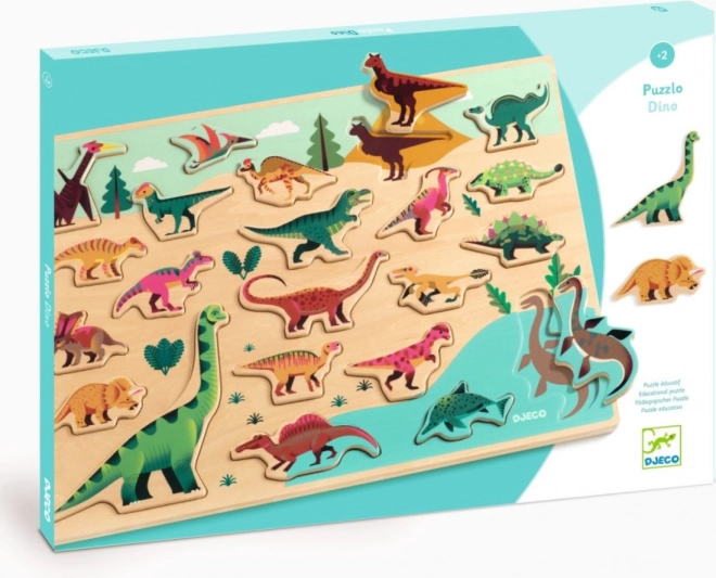 Vkladaș cu Dinozauri din Lemn Djeco