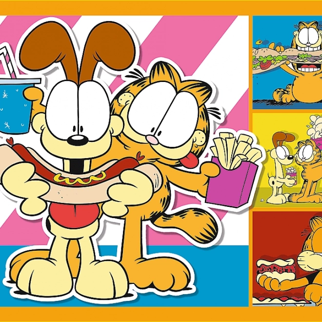 Puzzle TREFL Garfield iubește lasagna 4în1