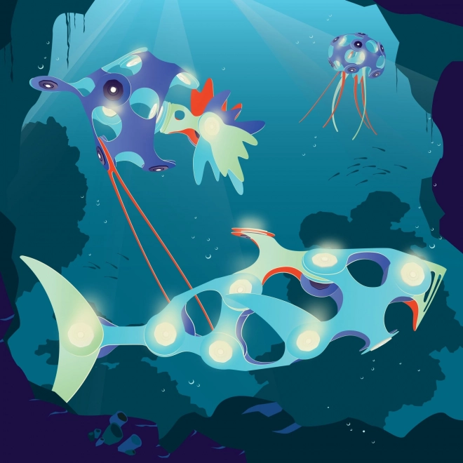 Clixo Ocean Creatures - Set de construcție magnetic iluminat