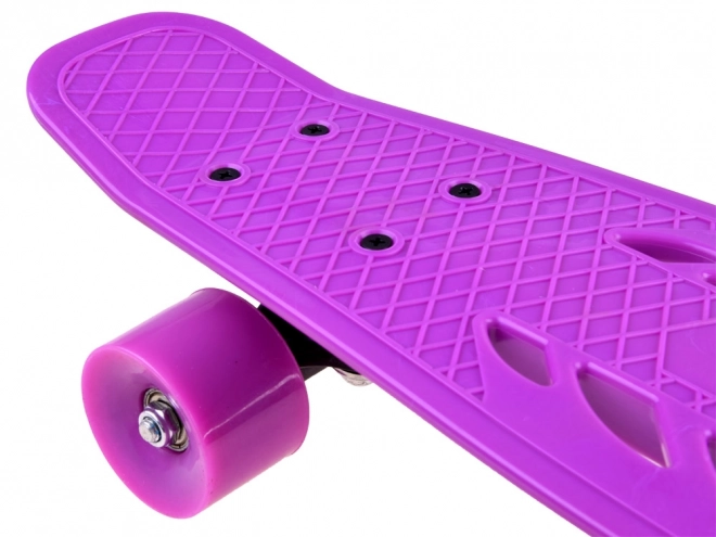 Deska skateboard ușoară pentru copii cu decupaje – violet