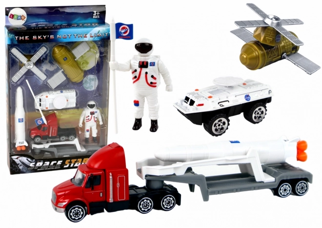 set figurine cosmos camion rachetă 8 piese