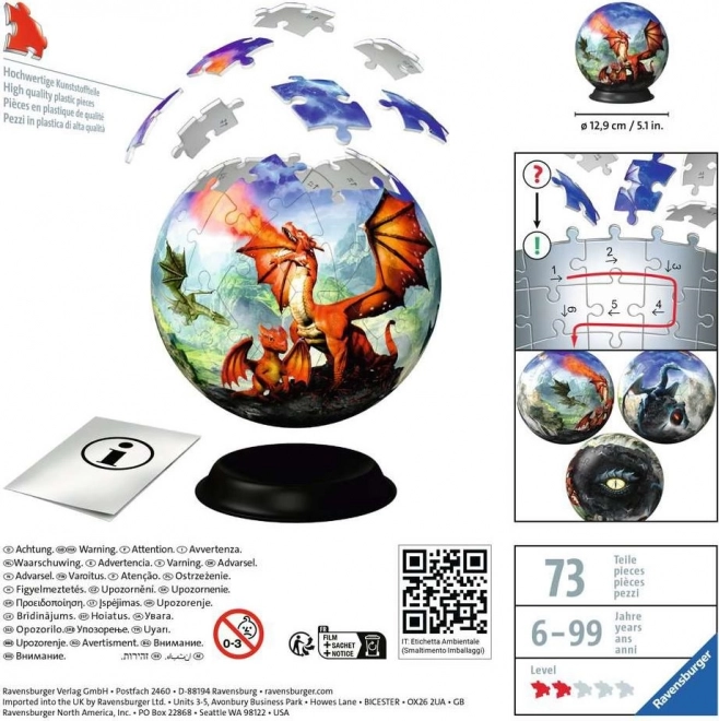 Puzzle 3D Ravensburger Mysticul dragonului