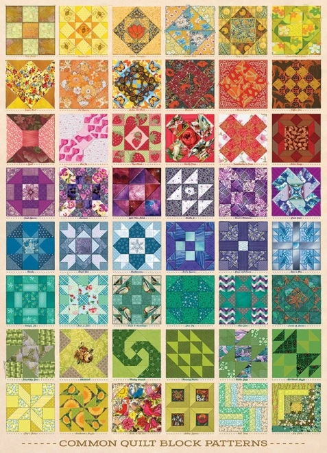 Puzzle Cuburi pături matlasate 1000 Piese Cobble Hill