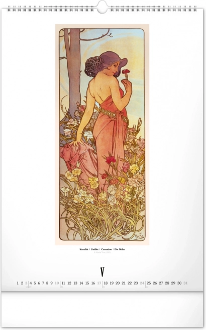 Calendar de perete Alfons Mucha 2026