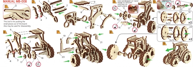 Puzzle 3D tractor Fendt