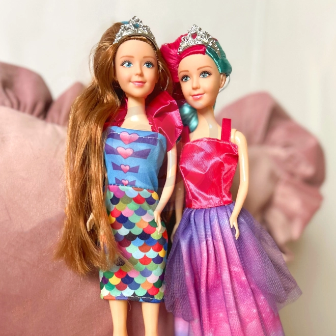 WOOPIE Set 4 Prințese Magice - Cutie Păpuși 4 în 1 cu Accesorii