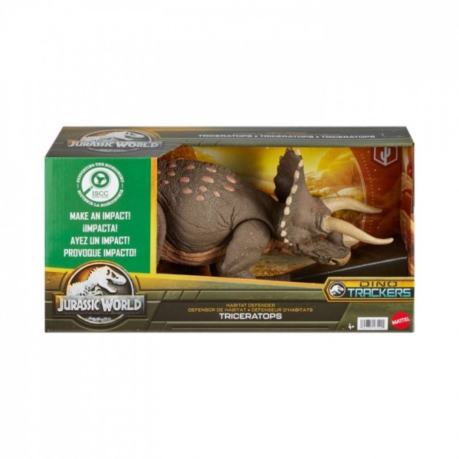 Figurină Jurassic World Triceratops Apărător Eco