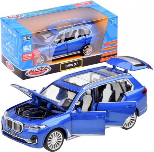 model metalic SUV BMW X7 1:32 cu lumini și sunete