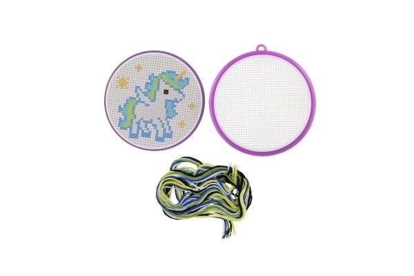 Set broderie cruce unicorn cu rame broderie