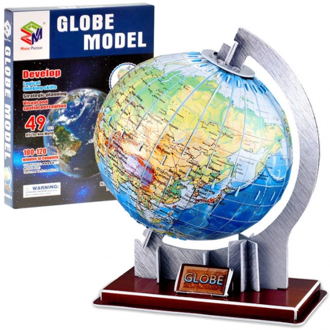 Puzzle glob 3D cu 49 de piese