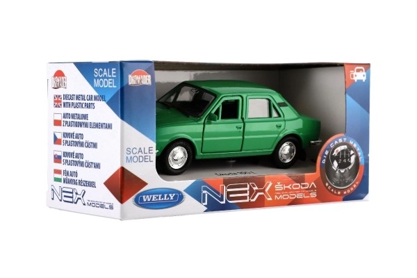 Mașină de jucărie Škoda 105L din metal și plastic, 11cm, 1:34-39