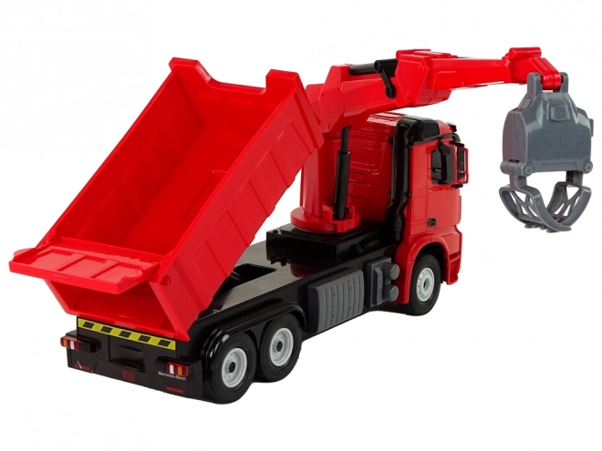 Camion cu macara Mercedes Rastar roșu