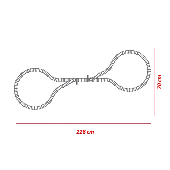 Set tren electric cu șine din 529 piese