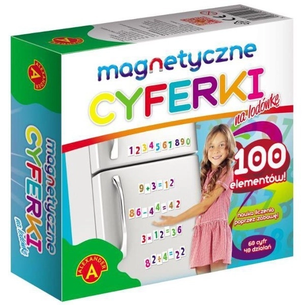 Cifre magnetice colorate pentru frigider