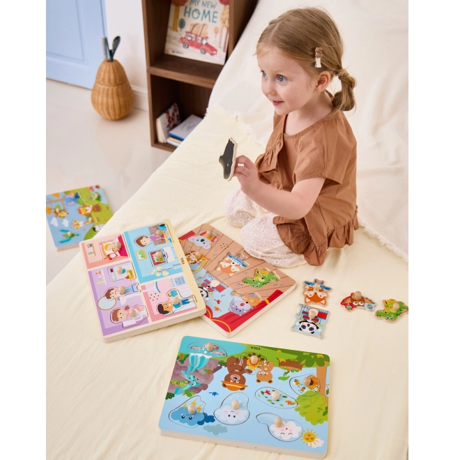 Puzzle din lemn SUNETE ALE NATURII de la VIGA