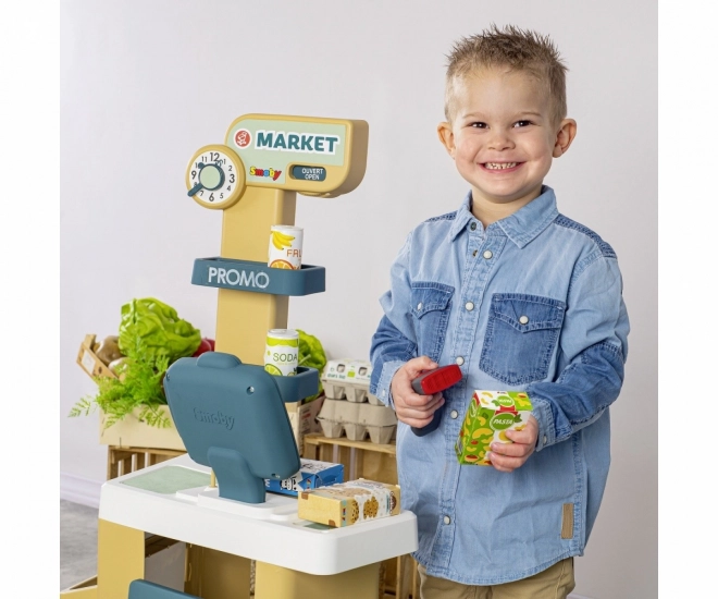 Supermarket pentru copii cu casă de marcat electronică