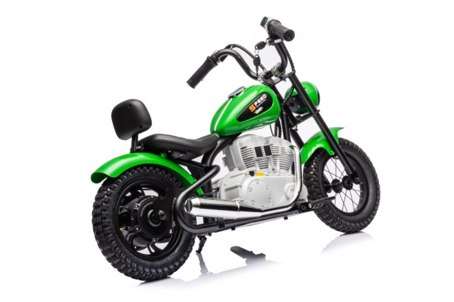 Motocicletă verde pe baterie 36V