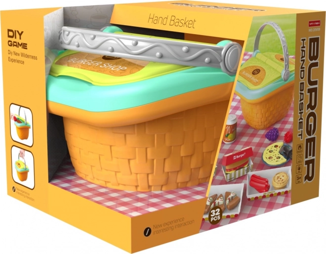 Set de joacă - Coș de picnic cu burger