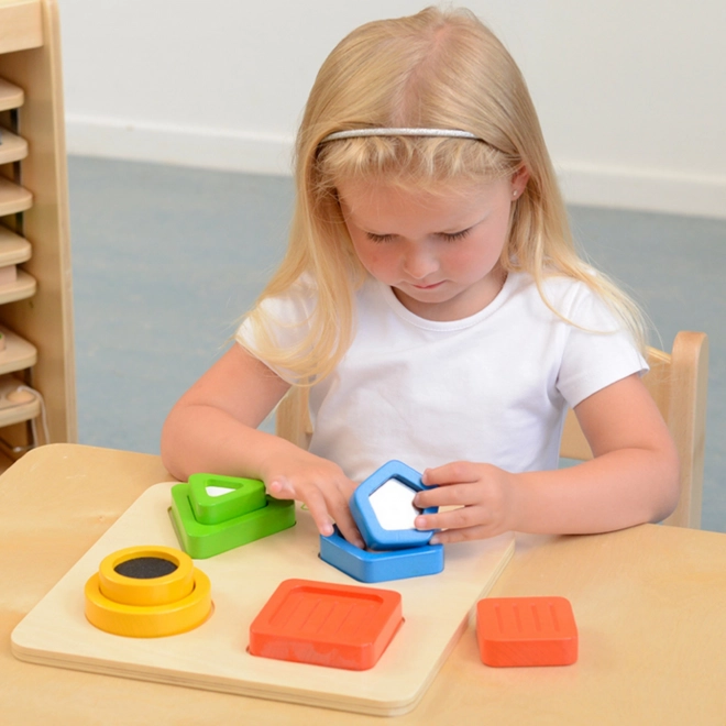 Sorter de forme și texturi Montessori de la Masterkidz