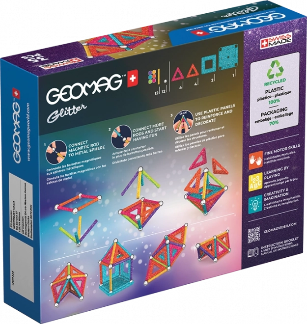 Set de construcție Geomag Glitter 35 piese