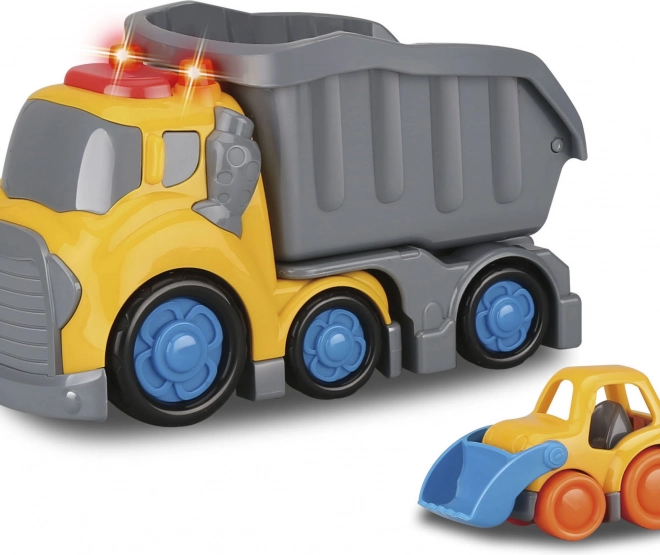 Camion basculant și buldozer cu efecte de la Kiddy