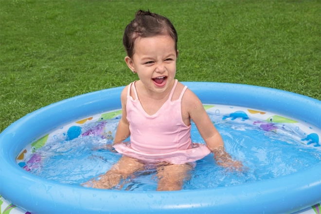 Piscină gonflabilă pentru copii cu motiv Peștișorul 102 cm Bestway